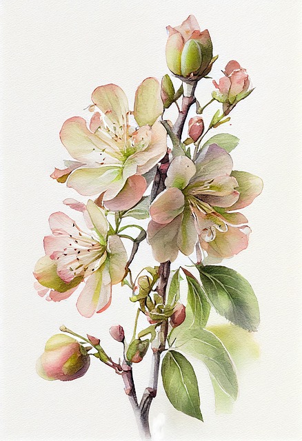 Download free HD stock image of Apple Blossoms Blossom Free apple blossoms blossom garden illustration