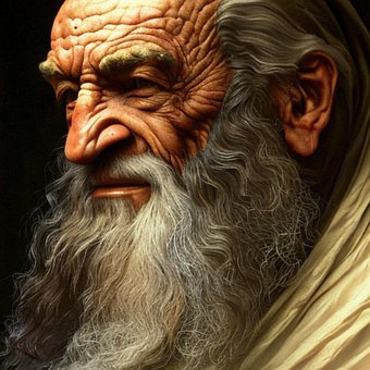 Mand, Gammel Mand, Alder, Skæg, Han