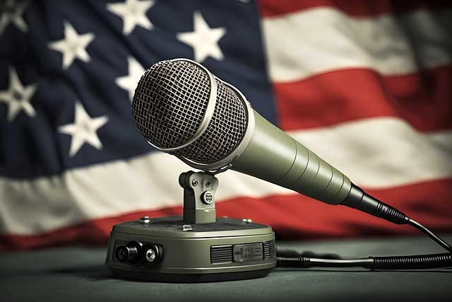 Free america podcast radio illustration