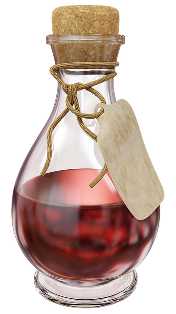 Free magic bottle wine illustration