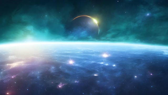 Free space eclipse moon illustration
