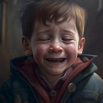 Ai Generado, Bebé, Llanto, Lágrimas