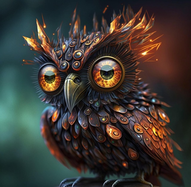 Free owl bird feathers illustration