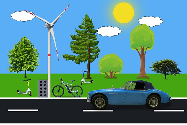 Free energy electricity windmill illustration