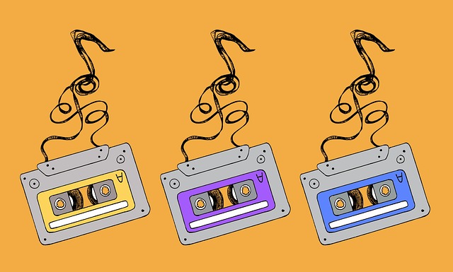 Free audio cassette cassette music illustration