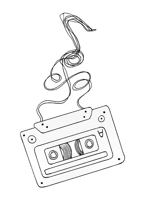 Free audio cassette cassette music illustration