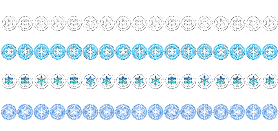 Ribbon Border Snowflakes - Free image on Pixabay