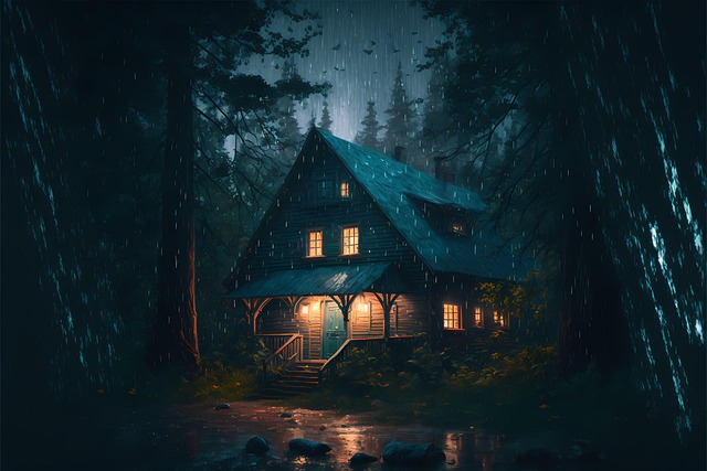 Free cabin wood forest illustration