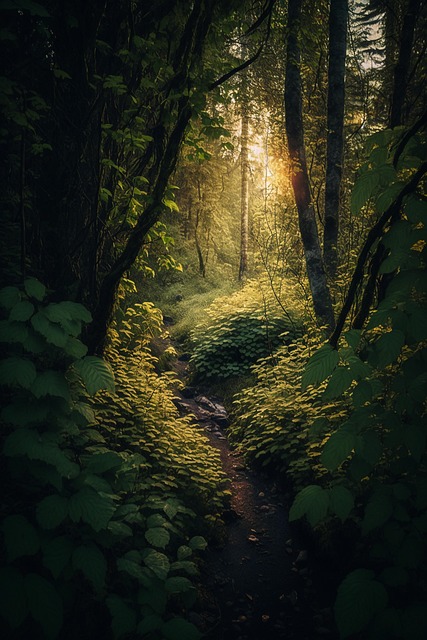 Free forest woods trail illustration