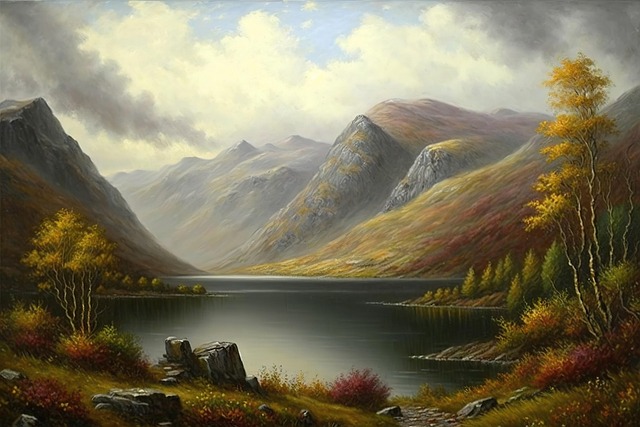 Free Ai Generated Mountain illustration and picture