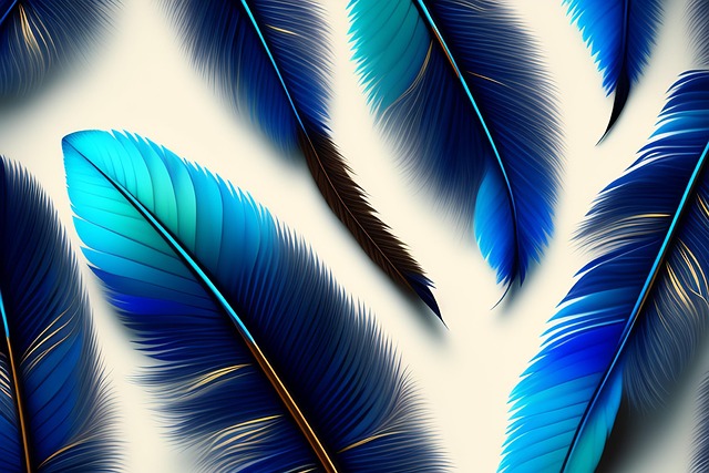 Перья, Шаблон, Дизайн, Blue Jay