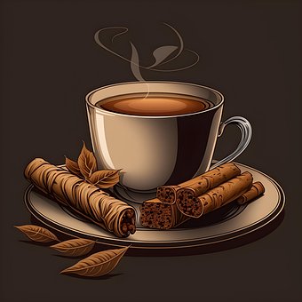 咖啡, 杯子, 雪茄, 咖啡因, 休息, 放松, 热饮, 香气, 老的, 烤