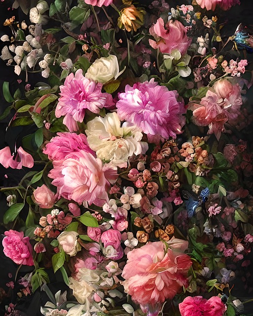 Ai-Genereret, Blomster, Natur, Pæon