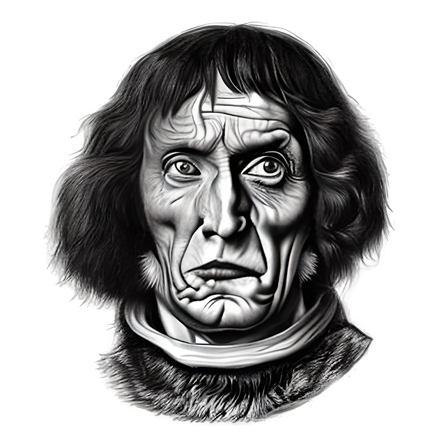 Free nicolaus copernicus portrait astronomer illustration