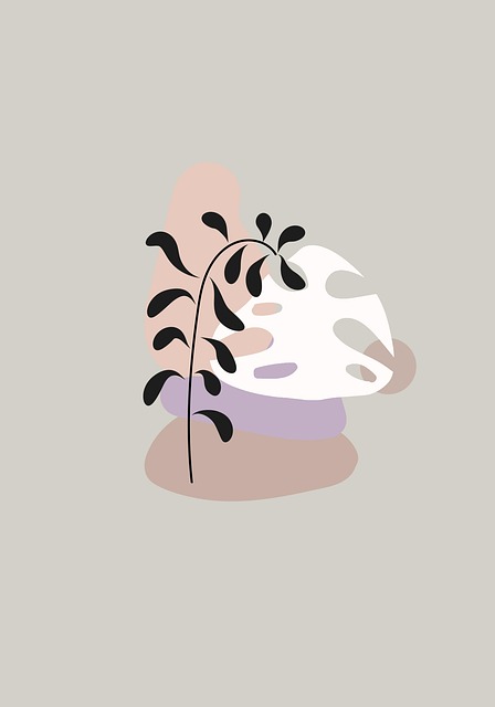 Free bohemian plants leaves illustration