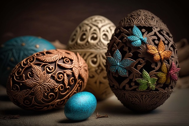 Free ai-generated easter eggs colorful eggs illustration