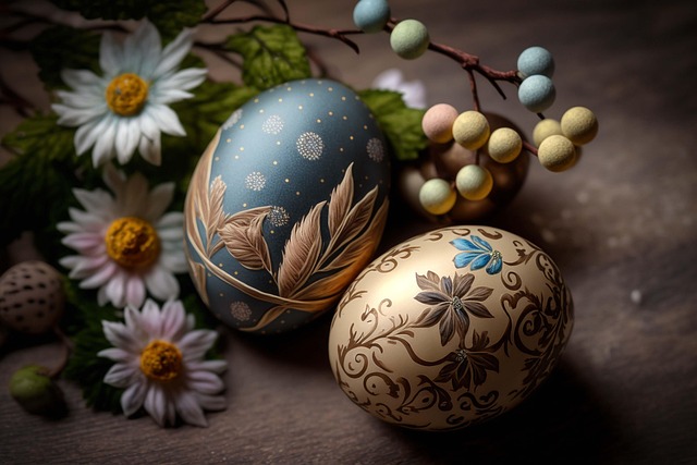 Free ai-generated easter eggs easter illustration