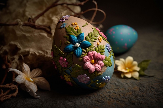 Free ai-generated easter eggs easter illustration