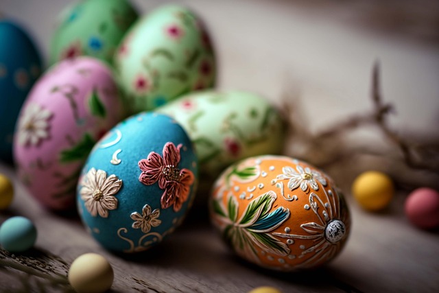 Free ai-generated easter eggs easter illustration