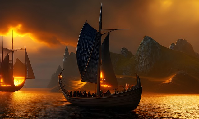 Free ship boat sea illustration