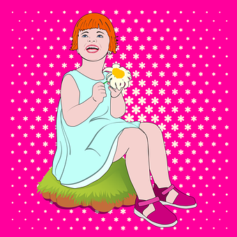 Free Girl Joy vector and picture
