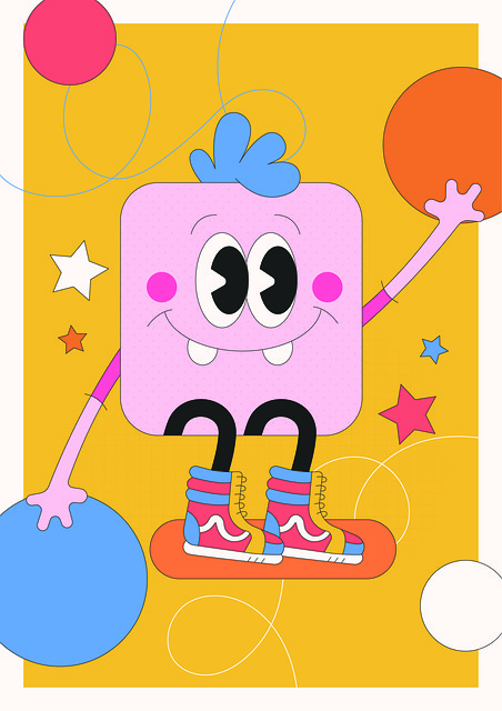 Free cartoon bowling digital art illustration