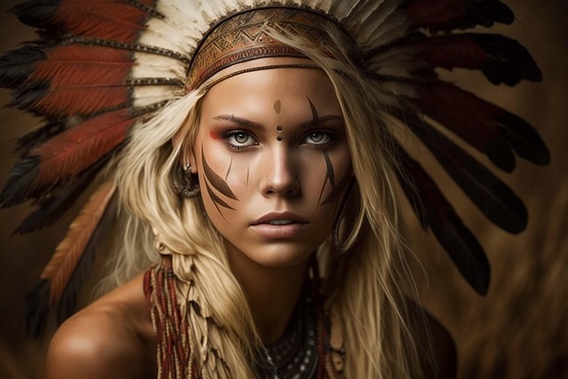 Free ai generated indian blonde illustration