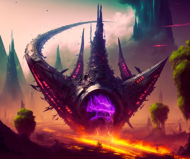 Free ai generated ufo alien spaceship illustration