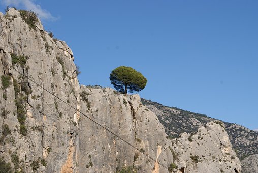 Fjell, Natur, Himmel, Landskap, Tre