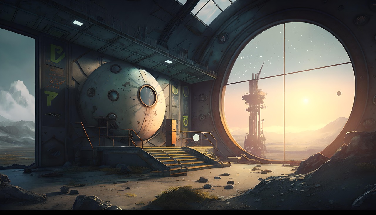 Download free HD stock image of Ai Generated Moon Station Free ai generated moon station art illustration