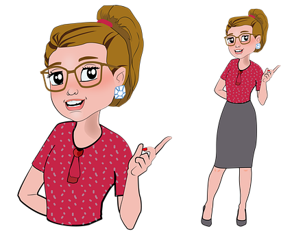 Lehrer, Frau, Beruf, Modell, Bluse
