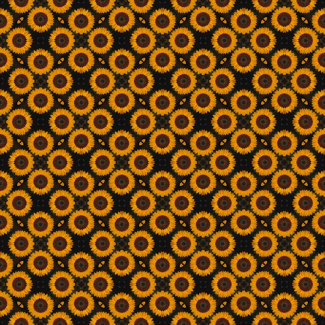 Free sunflower pattern yellow flowers sunflowers illustration