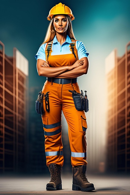 Free ai generated woman welding illustration