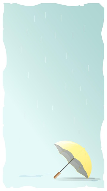 Paraply, Regn, Regner, Trist, Blå, Våd