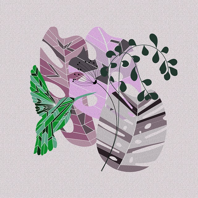 Free monstera plants leaves illustration