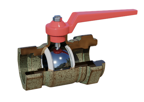 Free Ball Valve Two-Part illustration and picture