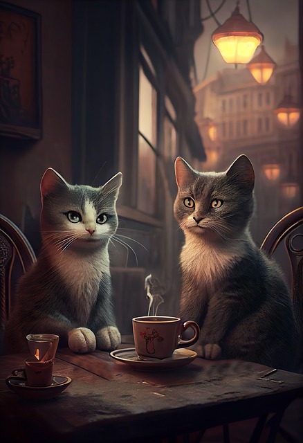 Gatos, Felino, Animal, Café