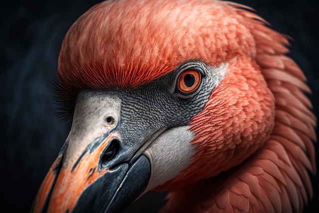 Download free HD stock image of Ai-Generated Flamingo Free ai-generated flamingo bird illustration
