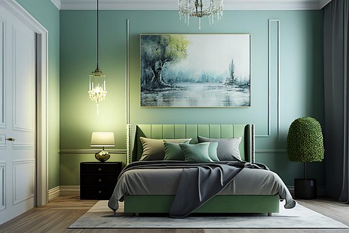 Free Ai Generated Bedroom illustration and picture