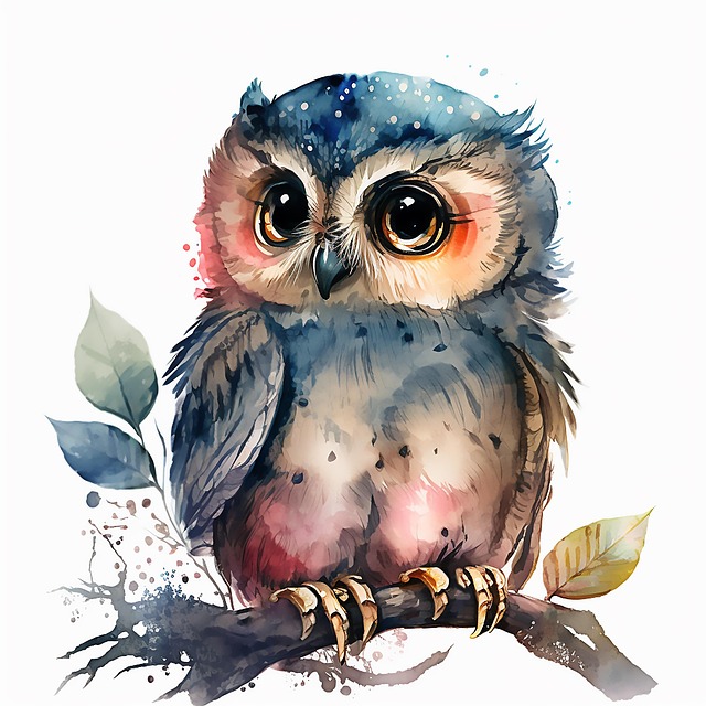 Free ai generated nature owl illustration