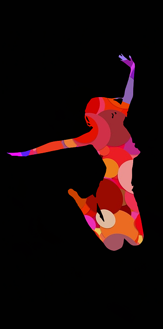 Free girl jump joy illustration