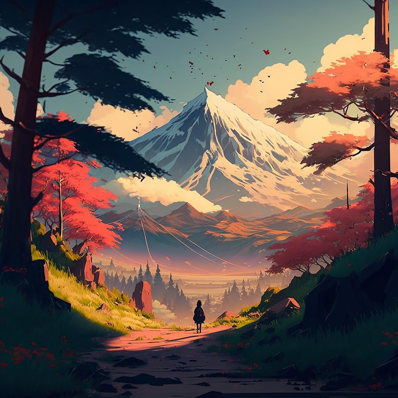 Download Trees Mountains Landscape Royalty-Free Stock Illustration ...