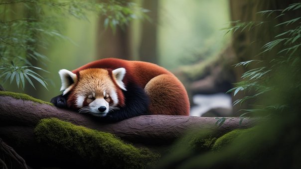 Ai Generiert, Roter Panda, Panda