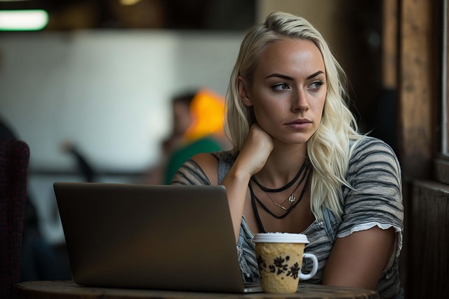 Free ai generated cafe woman illustration