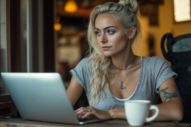 Free ai generated cafe woman illustration