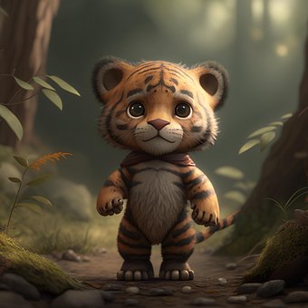 Free Ai Generated Tiger illustration and picture
