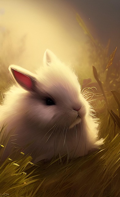 Download free HD stock image of Ai Generated Rabbit Free ai generated rabbit field illustration
