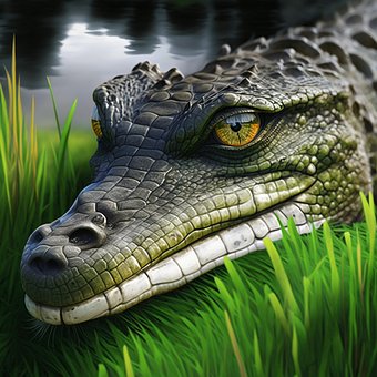 Free Ai Generated Alligator illustration and picture