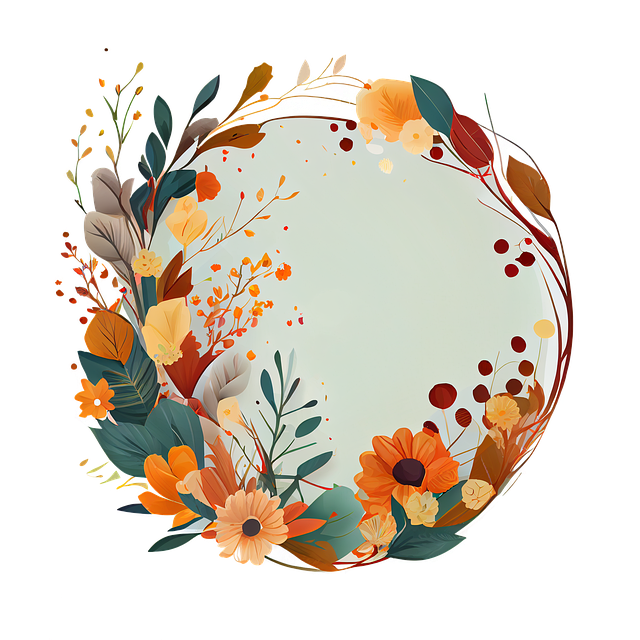 Free wreath flower nature illustration