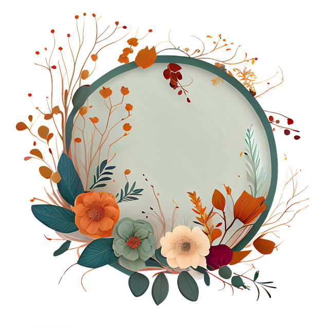 Free wreath flower circle illustration